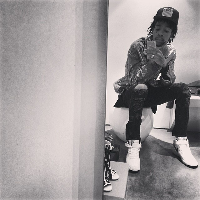 Wiz Khalifa wearing Nike Air Force 1 Mid