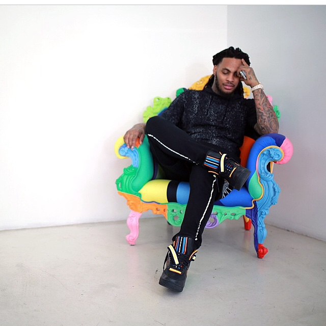 Waka Flocka Flame wearing Nike Air Force 1 High RT Black