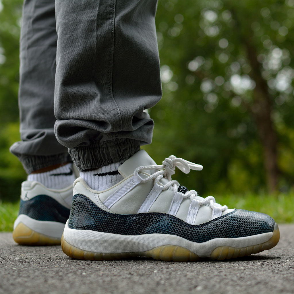 yaboi_tez in the 'Snakeskin' Air Jordan XI 11 Retro Low