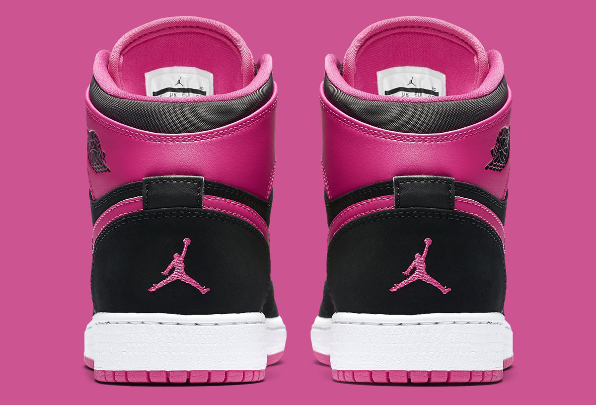 dark pink and black jordan 1