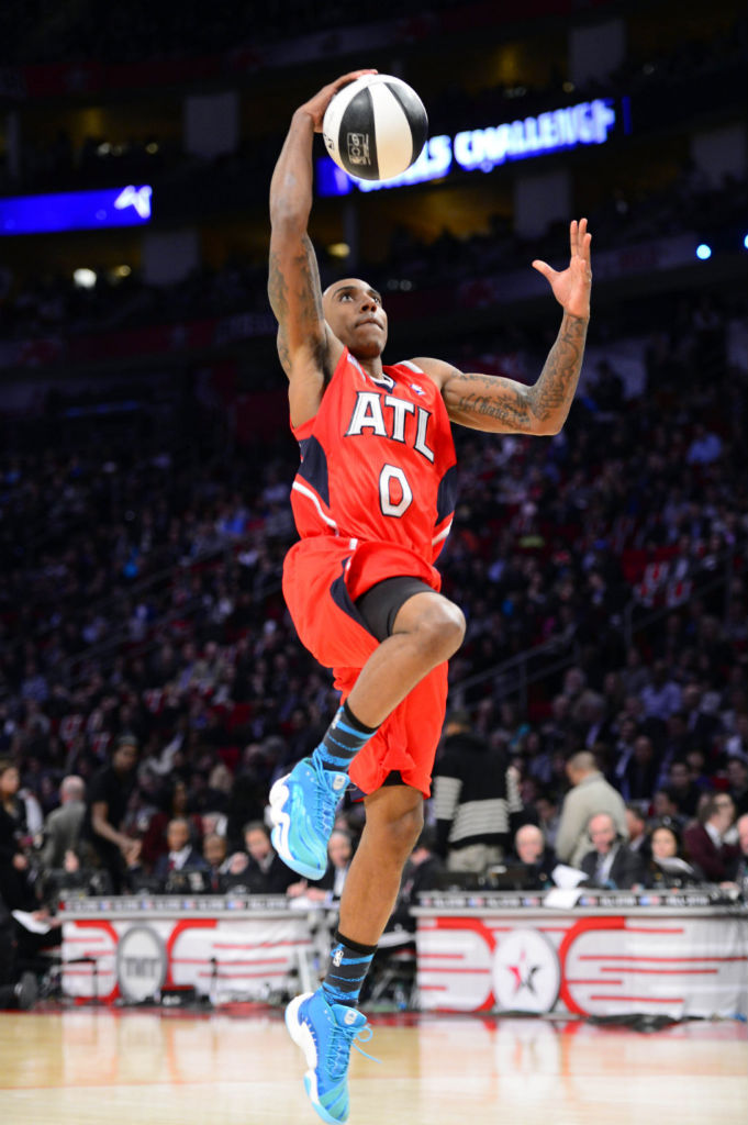 Jeff Teague wearing adidas Real Deal Bluegrass