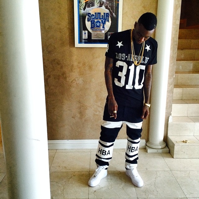 Soulja Boy wearing Nike Air Force 1