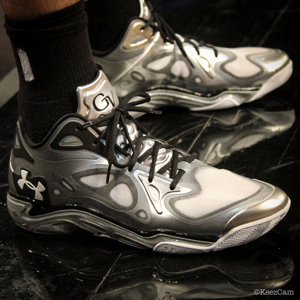 Greivis Vasquez wearing Under Armour Anatomix Spawn Low PE