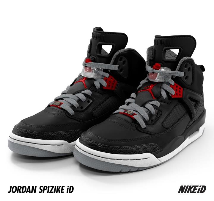 Jordan Spiz'ike NIKEiD Black Grey Red (5)