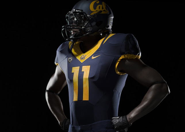 Camiseta de futebol Nike Cal Golden Bears edição de jogo. NOVO. Berkeley D1  QB Safety