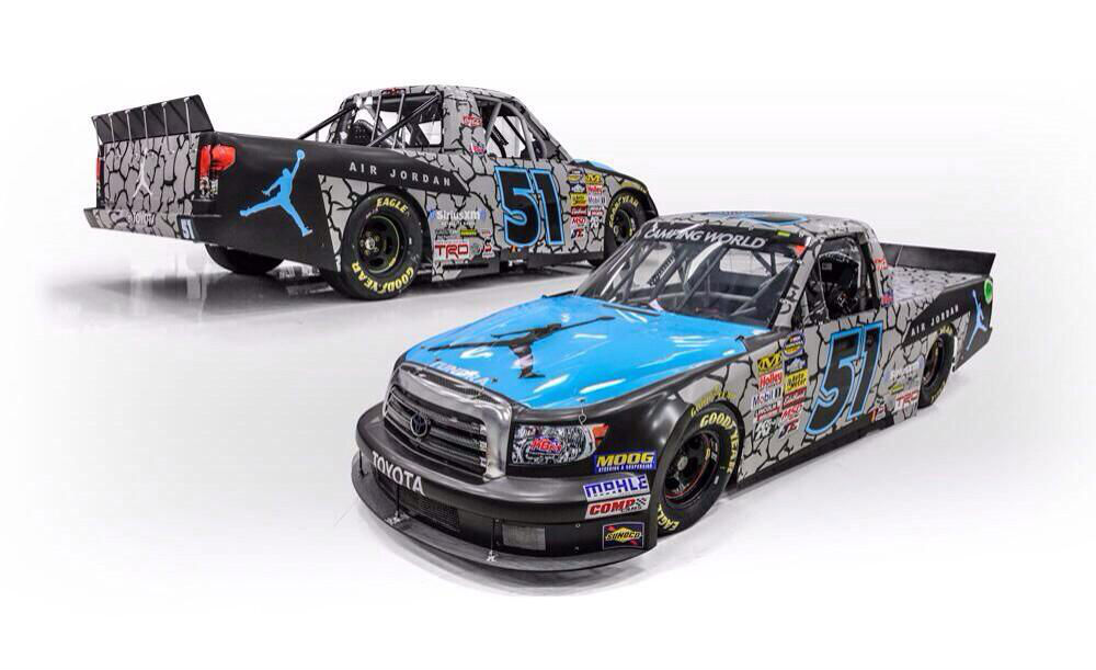 Denny Hamlin Elephant Print Air Jordan Truck (3)