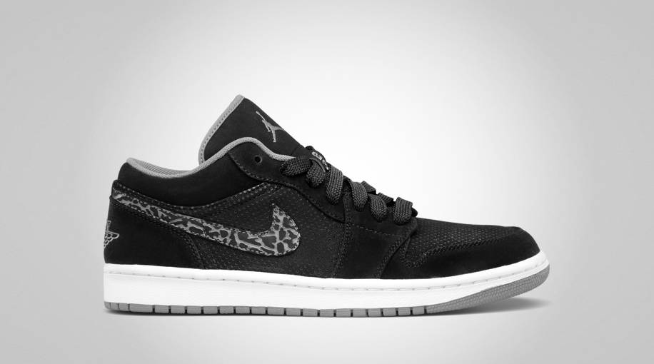 Air Jordan 1 Phat Low - Black/Light Charcoal-White | Complex