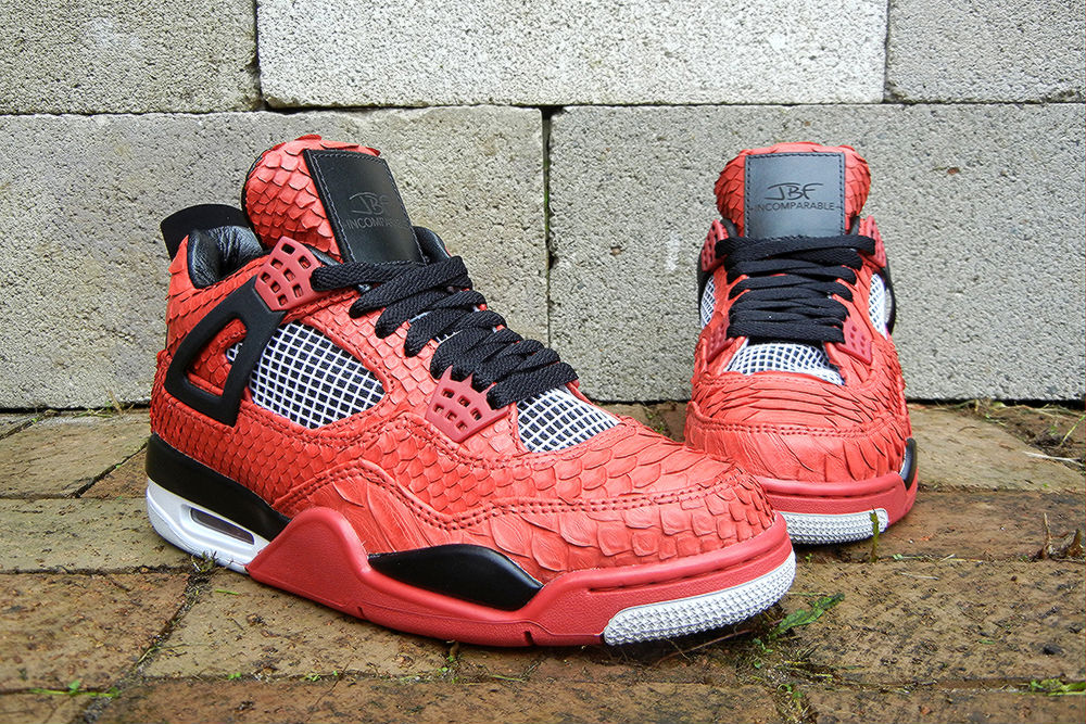 Air Jordan IV 4 Retro "Red Python" by JBF Customs (2)