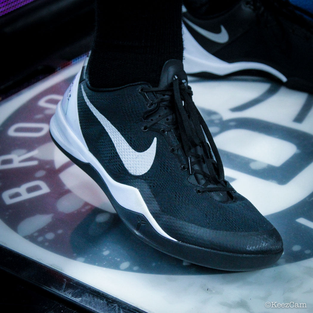 SoleWatch // Up Close At Barclays for Nets vs Lakers - Robert Sacre wearing Nike Kobe 8