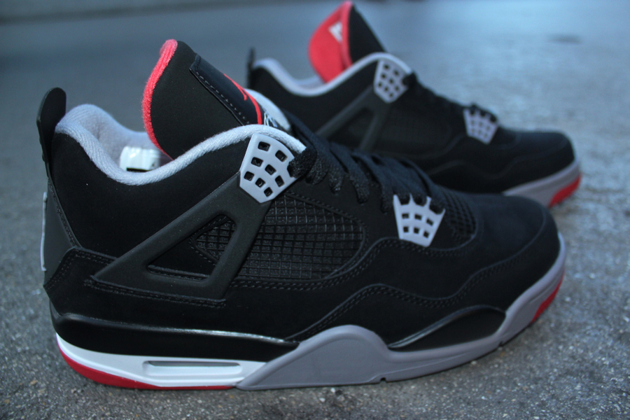 Jordan 4's black and red sale