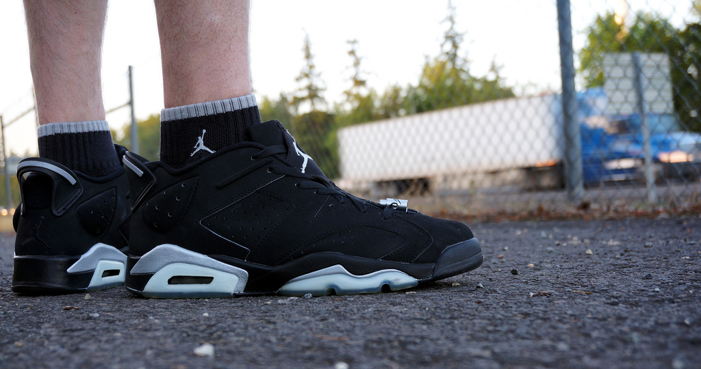 jordan 6 low chrome on feet