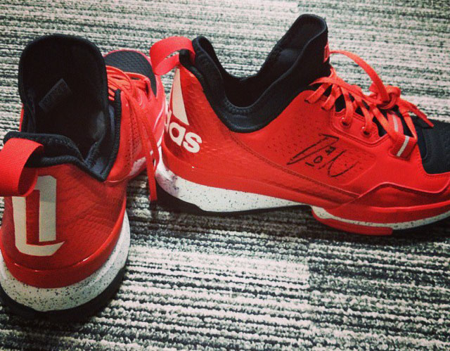 adidas D Lillard 1 Red/Black-White Sample