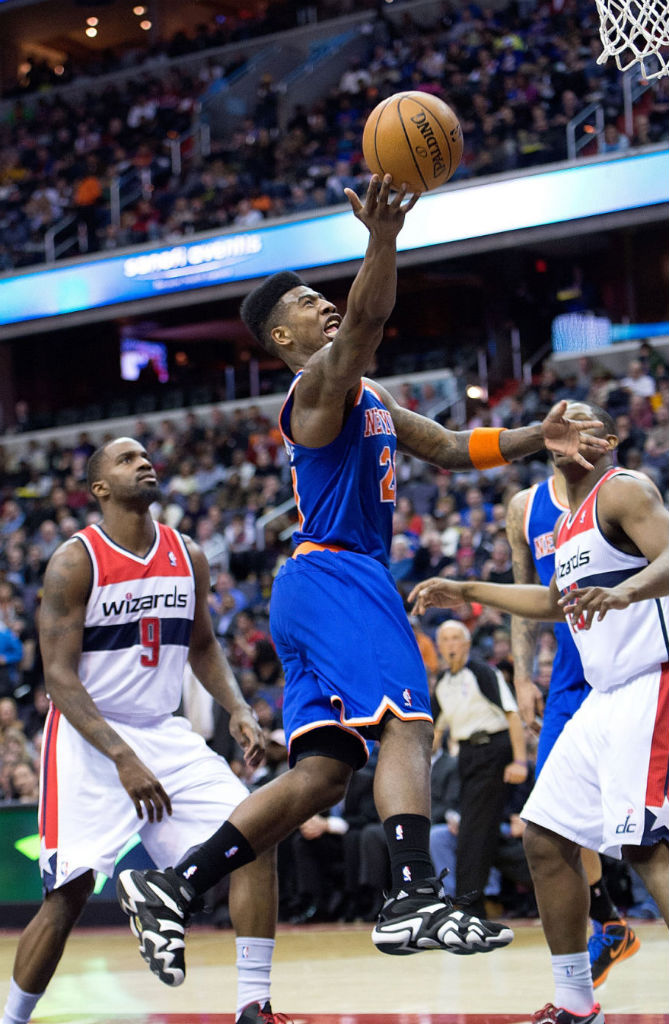 Iman Shumpert wearing adidas Crazy 8 Black White