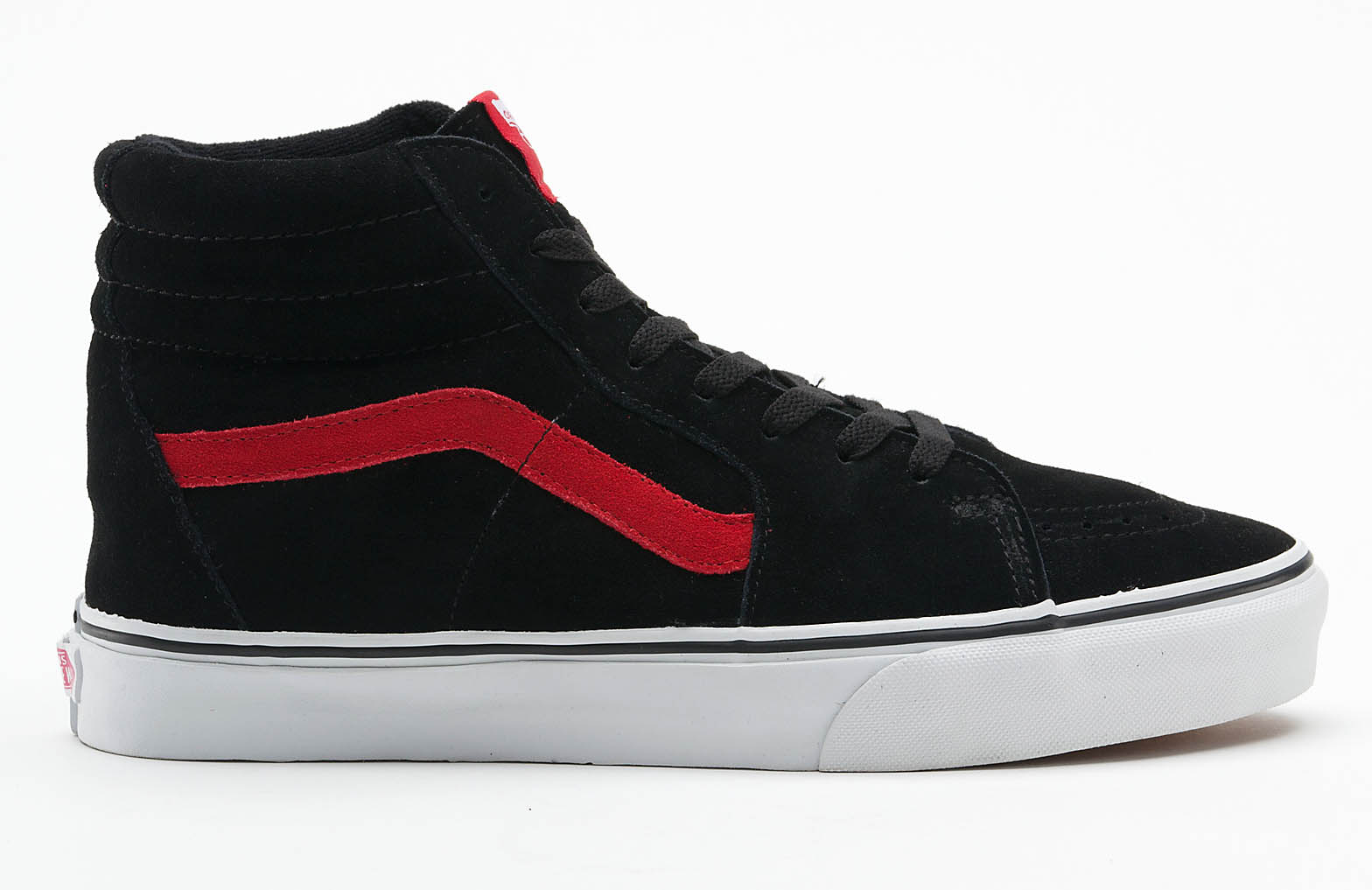 vans sk8 hi black and red