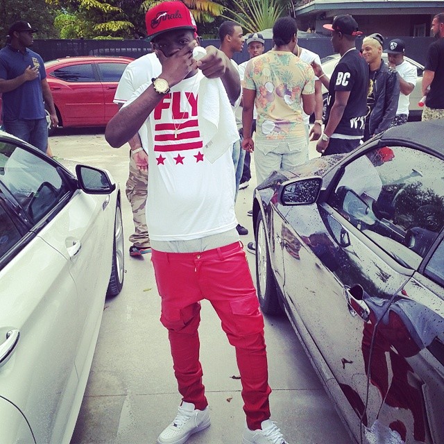 Bobby Schmurda wearing Nike Air Force 1 White