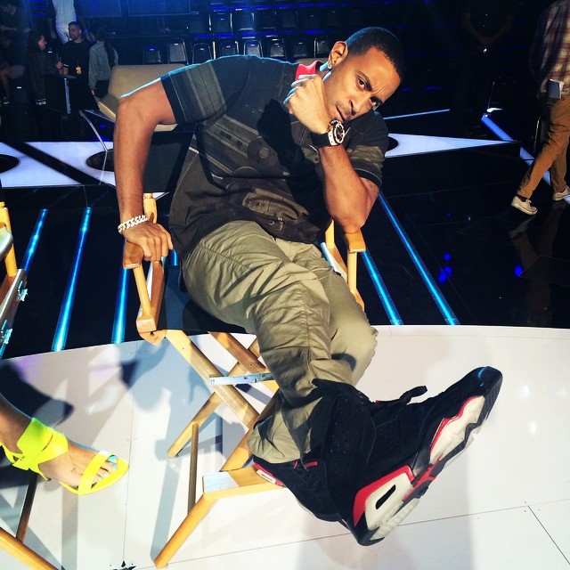 Ludacris wearing Air Jordan VI 6 Varsity Red