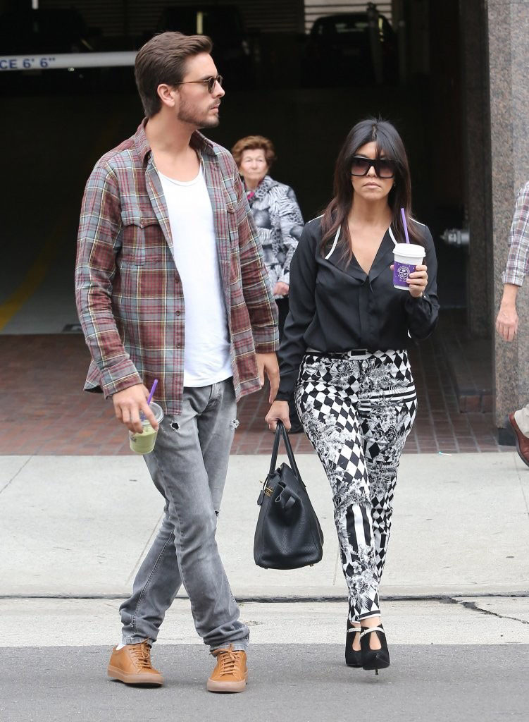 Scott Disick wearing Common Projects Low-Top Camel