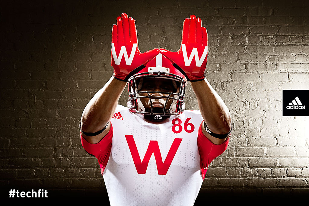 adidas TECHFIT Football Uniforms for Wiconsin Badgers Unrivaled Game (5)