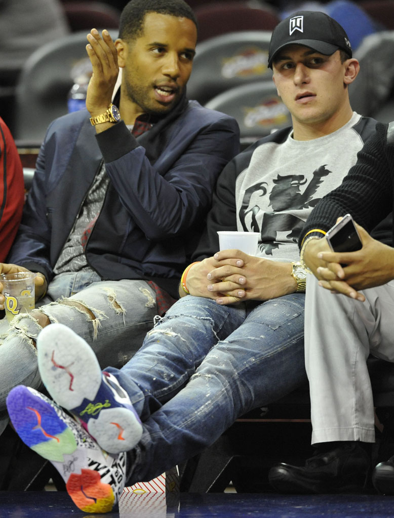 Johnny Football wearing Nike LeBron 11 'What The'