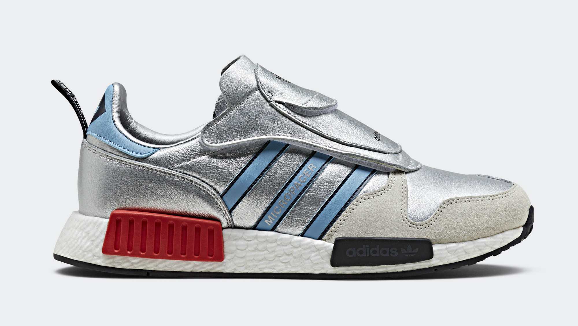 Neem een ​​bad ingenieur Pogo stick sprong Adidas Micropacer x R1 Silver Metallic/Light Blue/Cloud White | Adidas |  Release Dates, Sneaker Calendar, Prices & Collaborations
