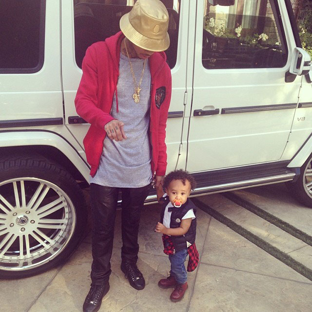 Tyga wearing Balenciaga Arena