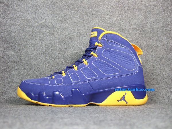 purple and yellow jordan 9