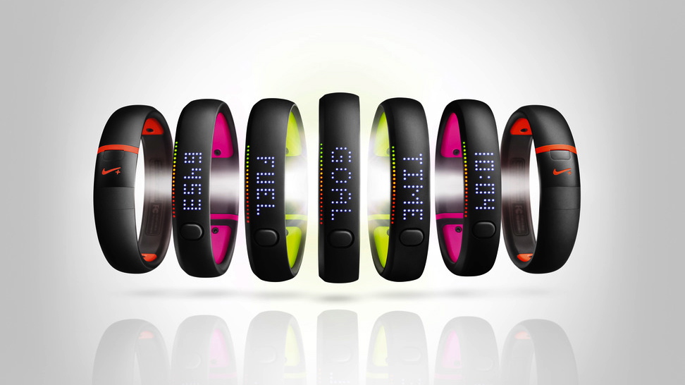 Nike FuelBand SE in volt pink and orange