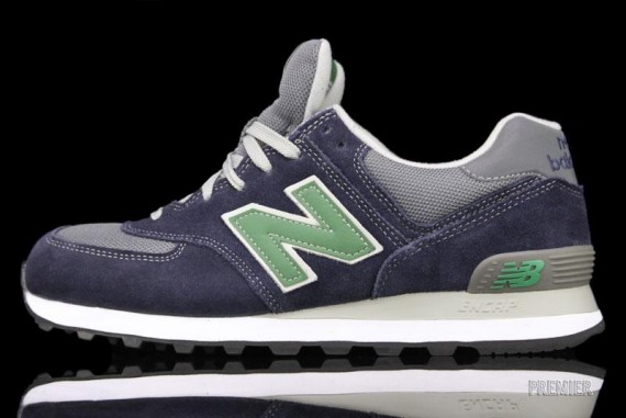 New Balance 574 - Navy/Green | Sole Collector