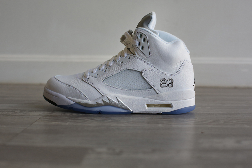 jordan 5 white metallic