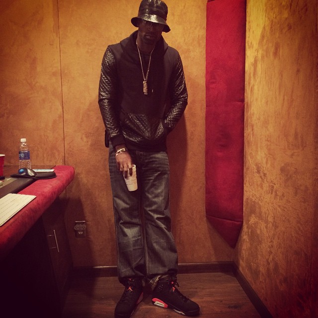 Stephen Jackson wearing Air Jordan VI 6 Infrared