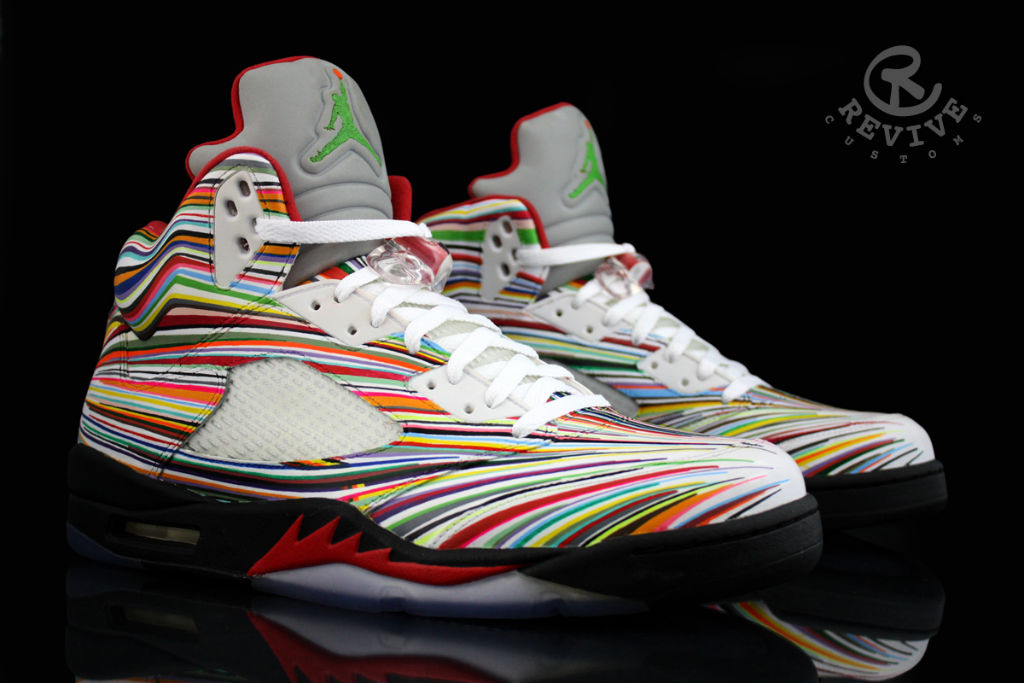 Air Jordan 5 V Rocket Science by Revive Customs for Flo-Rida (5)