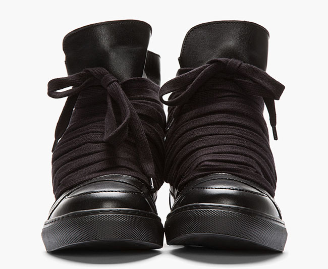 Kris Van Assche Extended Lace High Top Sneaker