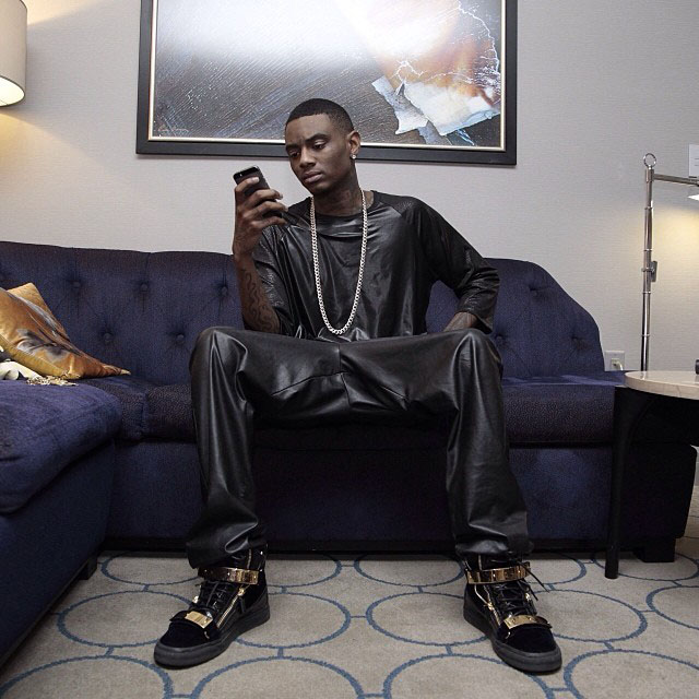 Soulja Boy wearing Giuseppe Zanotti Sneakers