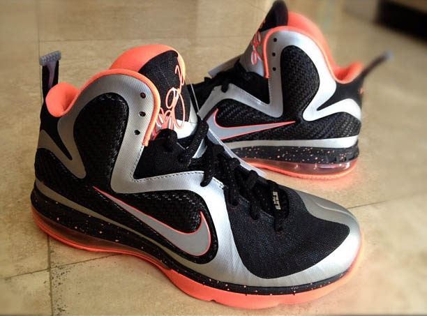 Nike LeBron 9 - Black/Metallic Silver/Bright Mango 469764-005