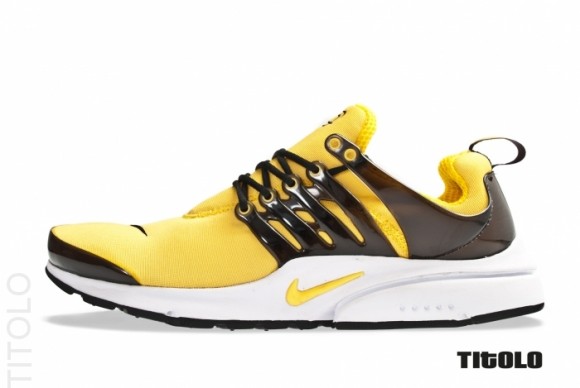 nike presto black yellow