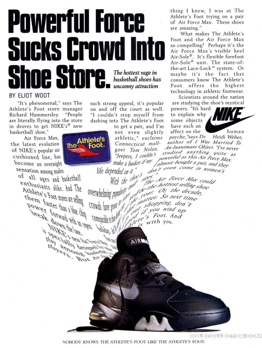 Vintage Ad: Nike Air Force Max | Sole Collector