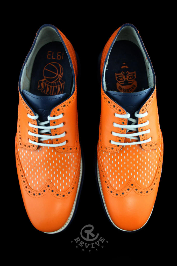 Cole Haan LunarGrand Wingtip "Knicks Orange" for Spike Lee by Revive Customs (4)