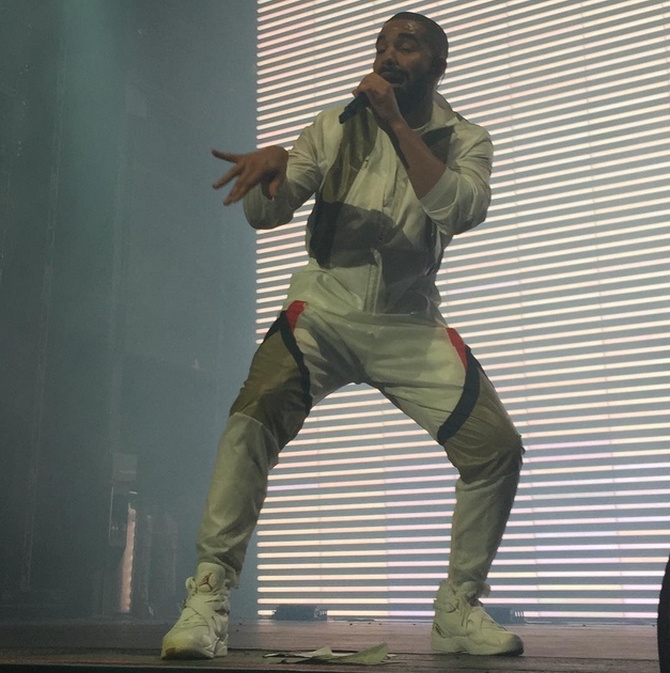 Drake Wearing OVO Jordan 8s