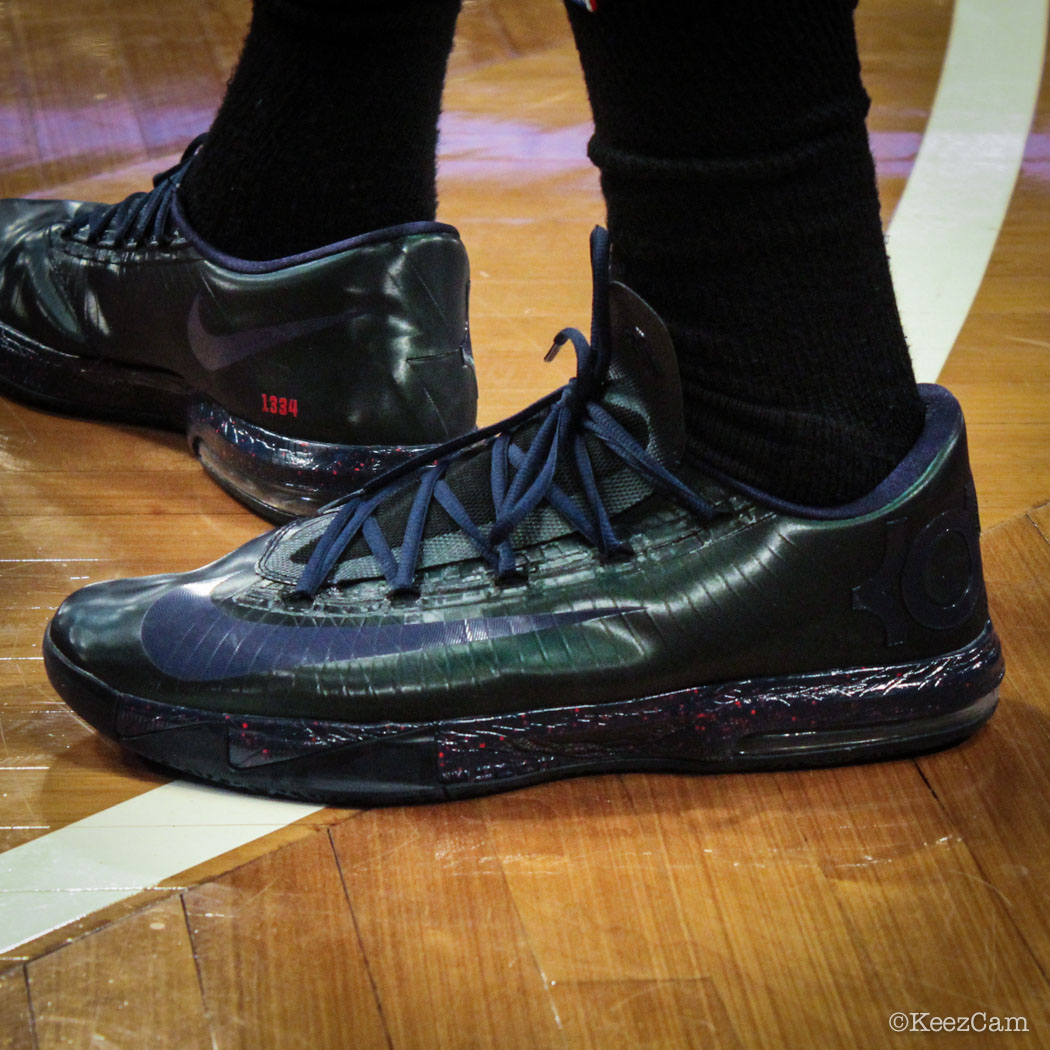 Sole Watch // Up Close At MSG for Nets vs Wizards - Martell Webster wearing Nike KD 6 iD