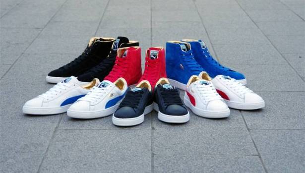 PUMA "The List" Suede Mid & Basket - Gold Classic Pack