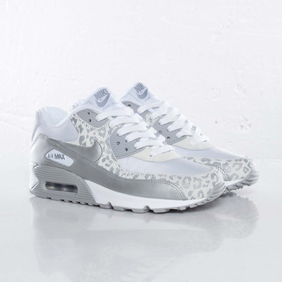 white and grey leopard nikes