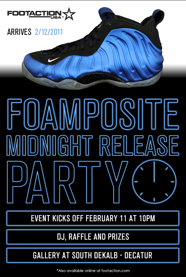 Royal Blue Nike Air Foamposite One Release Party @ Footaction
