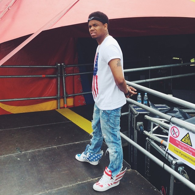 Mack Wilds wearing adidas Originals JS Wings 2.0 USA