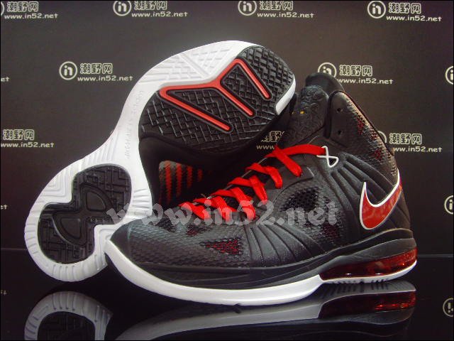 Nike Air Max LeBron 8 P.S. Black Red White 441946-001