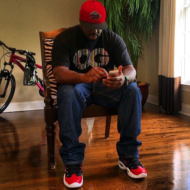 DJ Funk Flex wearing Reebok Question Banner