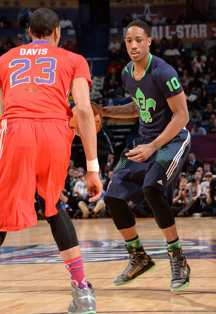 DeMar DeRozan wearing Nike Kobe 9 Elite All-Star