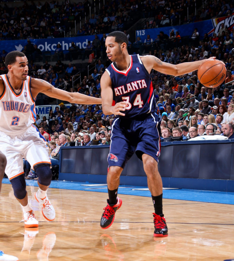 Devin Harris wearing adidas Crazy Shadow Black Red