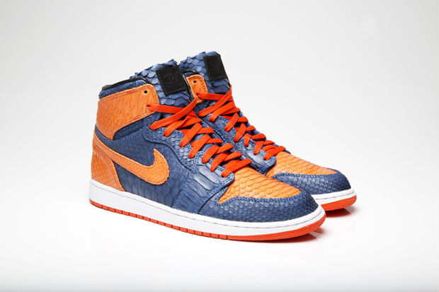 Air Jordan I 1 Knicks Python for DJ Clark Kent by JBF Customs (2)