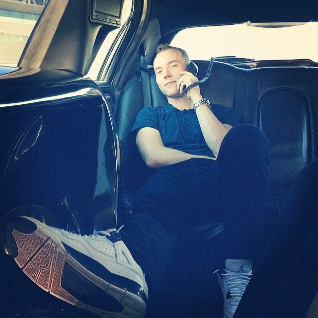 DJ Skee wearing Air Jordan IV 4 Columbia