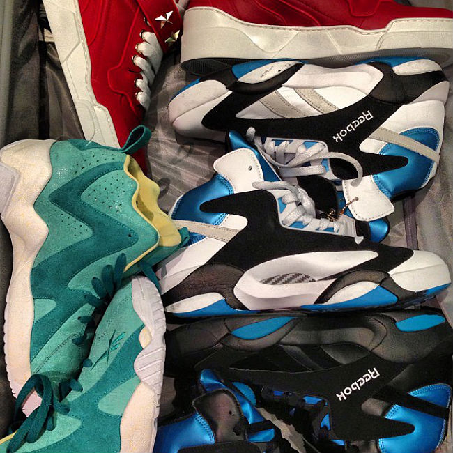 Reebok Kamikaze II Teal White; Shaq Attaq